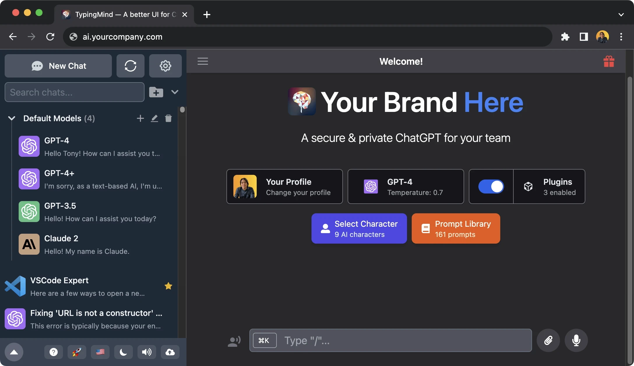 Personalize your chat instance to match your brand identity