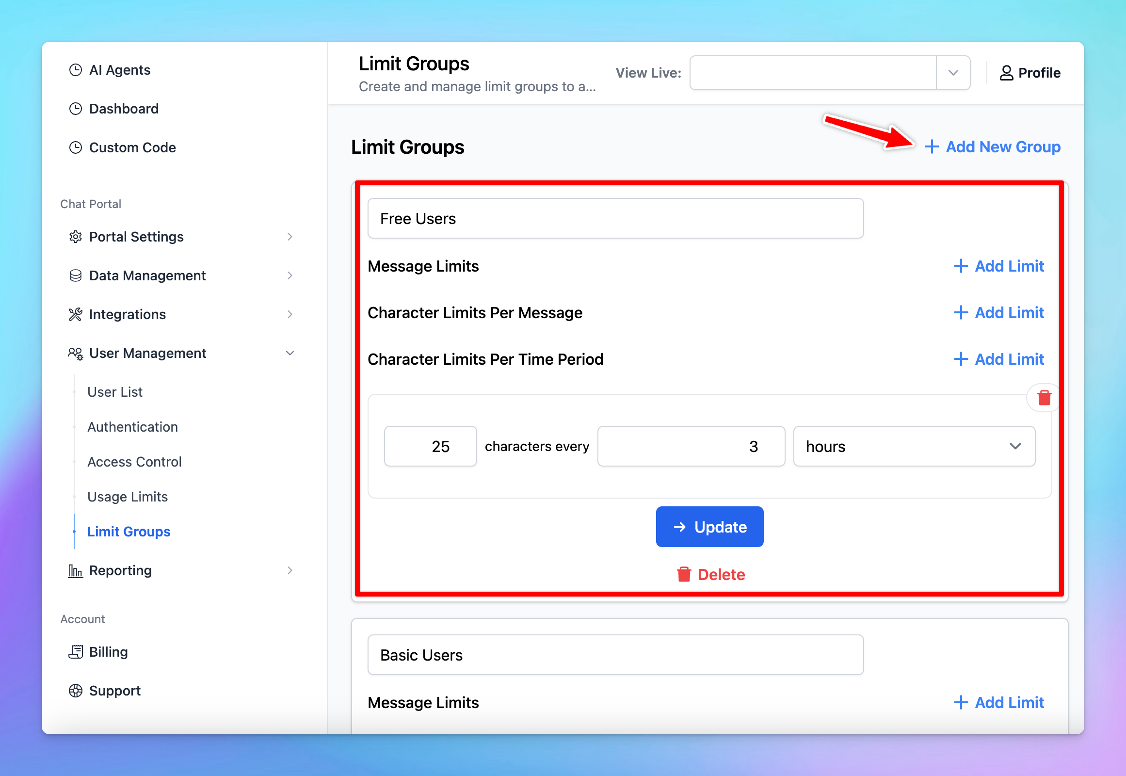 Gain the control over model availability and usage limits