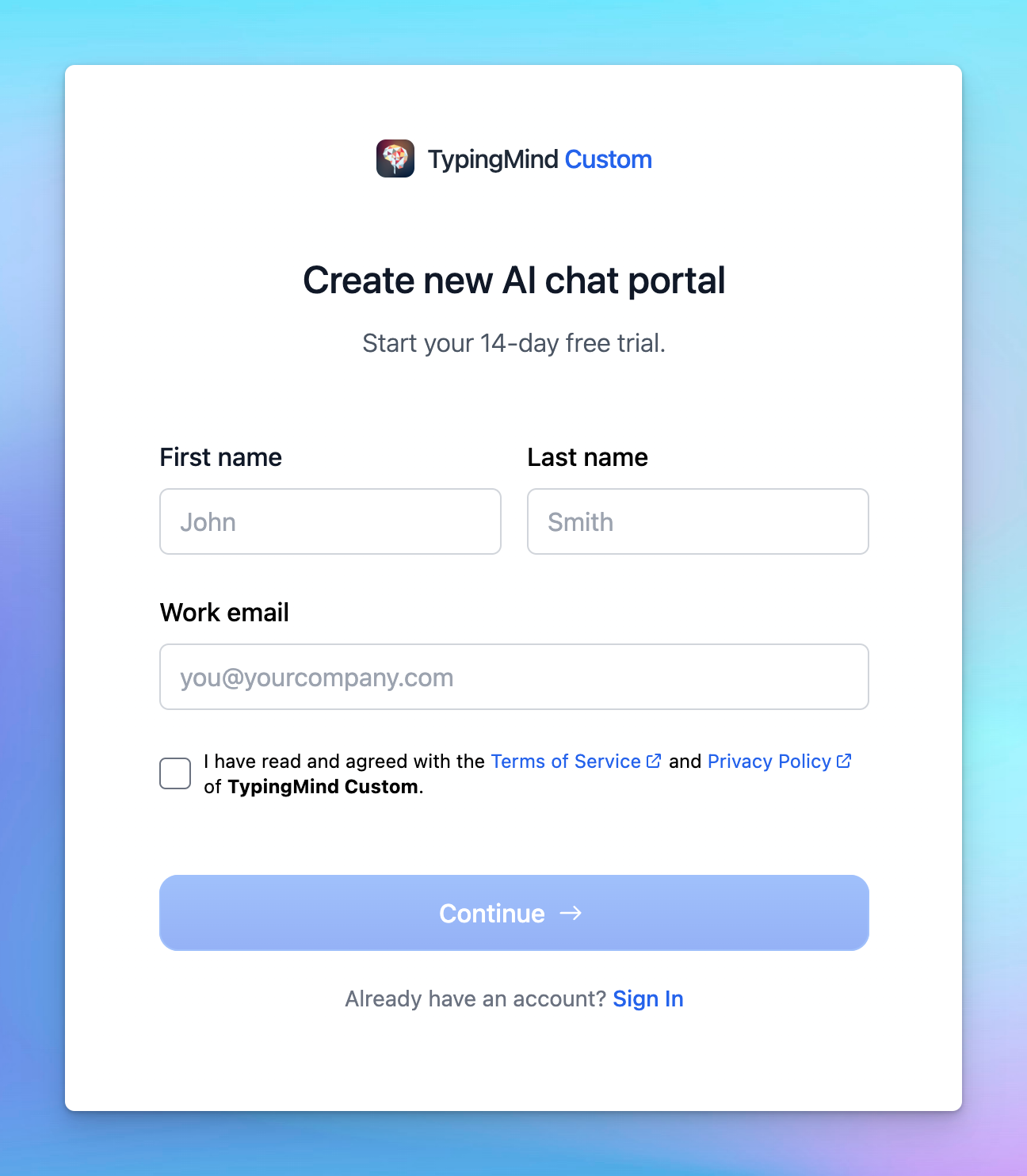 Create a Chat Instance