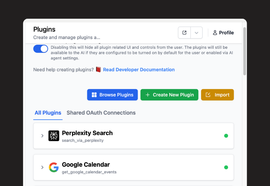How to set up plugins