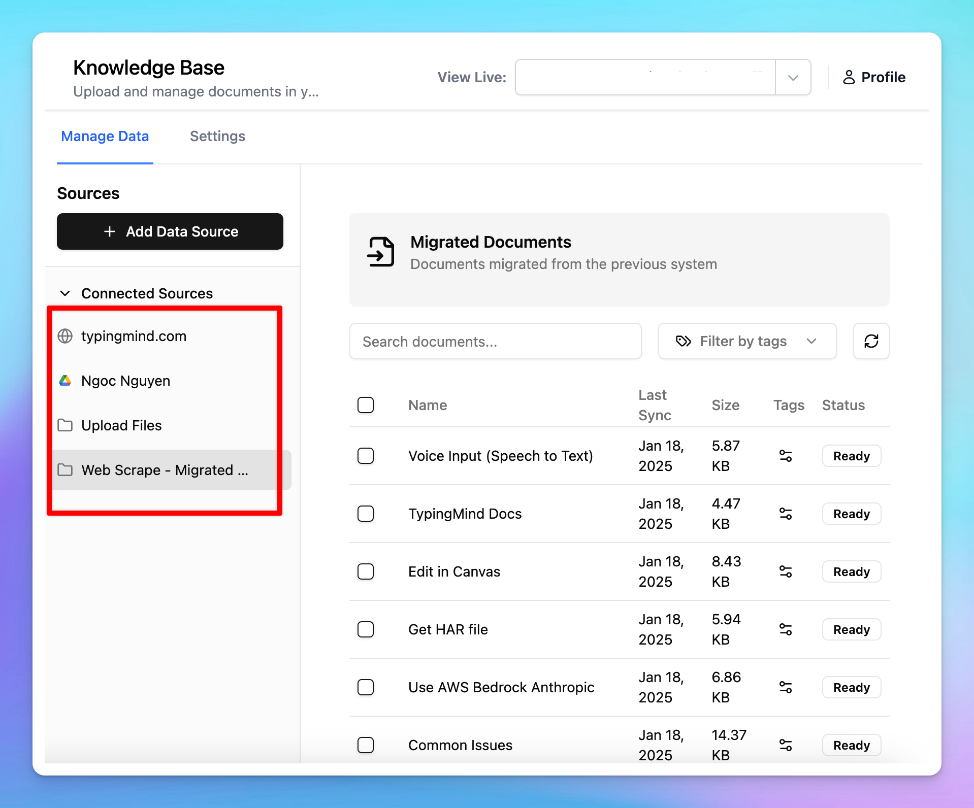 New knowledge base system