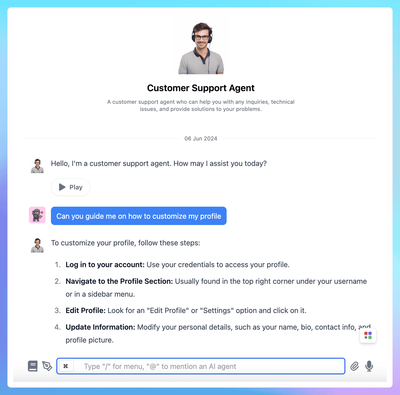 AI agent improves customer support